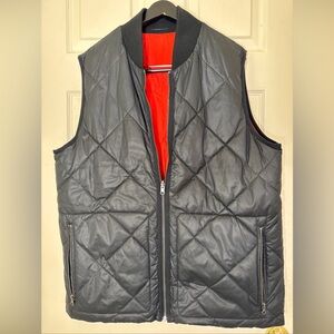 Banana Republic Men’s Reversible Black Puffer Vest Size Large Day & Night Vest